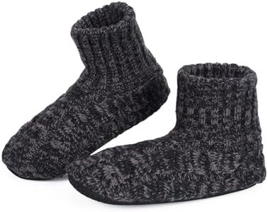 LEMZONE Womens Fuzzy Slipper Socks with Grippers Winter Warm Indoor Sherpa Lined House Socks