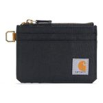 Carhartt Women's Casual Nylon Duck Zippered Card Keeper Wallet, Nylon Duck Zippered (Black), One Size