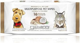 Giovanni Multipurpose Pet Wipes, Pack of 75 – Oatmeal & Coconut Helps Neutralizes Odors