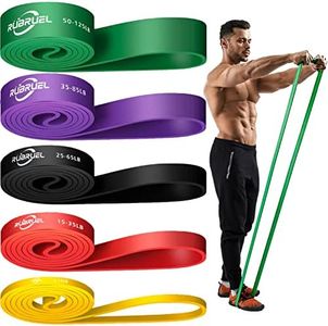 Rubruel Resistance Bands Set, Resistance Loop Bands-Heavy Duty Set of Pull Up Assist Bands, Perfect for Workout, Body Stretch,Powerlifting, Yoga, Physical Therapy and Improve Mobility