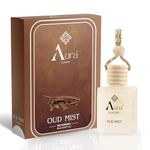 Aura Luxury Oud Mist Car Perfume Hanging | Premium Car Freshener with Essential Oils & Wooden Diffuser Lid | Long-Lasting Car Air Freshener | Up to 60 Days Freshness | 10 ml | Best Car Accessories