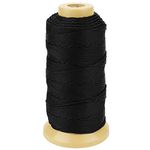 Twisted Nylon Line Twine String Cord for Gardening Marking DIY Projects Crafting Masonry (Black, 1.5mm-328 feet)