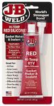 J-B Weld 31314 High Temperature RTV Silicone Gasket Maker and Sealant - Red - 3 oz.