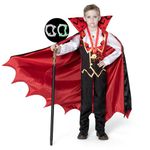 Spooktacular Creations Child Vampire Costume for Boy, Scary Halloween Red Vampire Costume for Kids Dress Up-S(5-7yr)