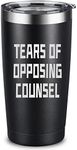 ARIABLE Tears of Opposing Counsel Tumbler - Lawyer Gifts for Lawyer, Funny Appreciation Gifts for Lawyer, Attorney, Paralegal Law Students Graduation - 20 Ounce Black Engraved Insulated Tumbler