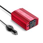 BESTEK 300W Power Inverter DC 12V to AC 240V Car Voltage Converter Transformer with PD 20W USB-C Port & QC3.0 18W USB Port & 3-Pin Socket for Laptop, iPad, iPhone, Tablet, Camera