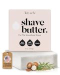 Kitsch Smooth Shave Butter - Smoothing Shave Butter for Sensitive Skin | Hydrating & Nourishing with Clear Non Clog Formula | For All Skin Types | Smooth Shaving Butter for Women Legs, 4 oz