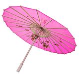 TIPTOP DECORATION Parasol Japanese Traditional Umbrella (33 Inch) (Authentic) (Handmade) (1 Piece) (Light Pink)