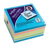 Snopake 76 x 76 mm Blue Rainbow NeonMix Sticky Notes [Cube of 450 Sheets] 15847