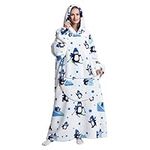 JOREAY Extra Long Oversized Blanket Hoodie, Adult Women Snuggle Fleece Wearable Blanket, Fluffy Giant Hooded Sweatshirt for Teens