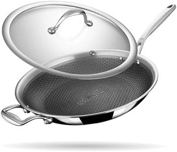 Stahl Artisan Hybrid Triply Frying Pan with Lid, Fry pan Induction Base, Frying pan Non Stick, Omelette Pan Non Stick, Frying pan Stainless Steel, 2.3 L, 28 cm