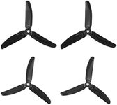 uxcell RC Propellers 5040 5x4 Inch 3-Vane Multi-Rotor for Aircraft Toy, Nylon Black 2 Pairs