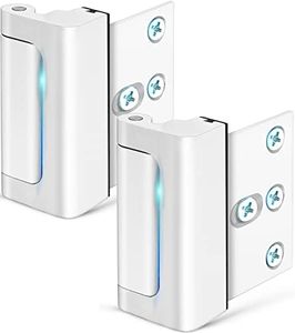 Home Security Door Lock, 2Pack Childproof Door Reinforcement Lock for Inward Swinging Door, Door Latch Device Add High Security to Prevent Home Unauthorized Entry (White-2pack) White Door Lock 2-Pack