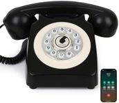 Sangyn Bluetooth Landline Phone with Handset and Speakerphone, Retro Bluetooth Home Phone, Classic Bluetooth Desk Phone, Cordless Bluetooth Telephone with USB Rechargeable