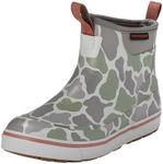 Grundens Women’s DECK-BOSS Ankle Boot | Durable, Waterproof, Tea Duck Camo, W 8