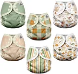 Mama Koala Reusable Adjustable Cloth Diaper Covers with Double Gusset for Girls and Boys, Snap Closure, Size S (Vibrant Mush-S)