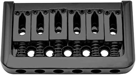 Musiclily 52,5mm Bordes Puente Hardtail Sin Tremolo Bridge para Guitarra Eléctrica tipo Strat Tele, Negro