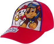 Nickelodeon Boys Toddler Hat for Boy’s Ages 2-7, Paw Patrol Kids Baseball Cap, Red, 4-7 Years