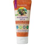 Badger - SPF 30 Kids Sunscreen Cream with Zinc Oxide for Face and Body, Broad Spectrum & Water Resistant Reef Safe Sunscreen, Natural Mineral Sunscreen with Organic Ingredients 2.9 fl oz