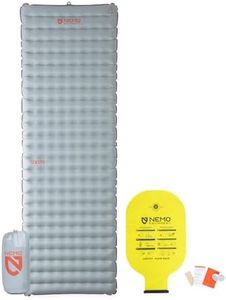 NEMO Equipment Tensor Ultraleichte Isolierte Allwetter-Schlafmatratze - Lang und Breit (193 x 63,5 cm) - Lampe/Spicy Orange
