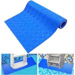 SKARUMMER Swimming Pool Ladder Mat - Protective Pool Ladder Pad Step Mat with Non-Slip Texture, Blue Medium Pool Step Mat, Pool Liner Protection Mat (60 X 45 inch)