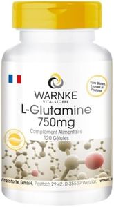 Warnke Vitalstoffe L-Glutamine 3000 mg, 120 gélules, forme libre, végétarien