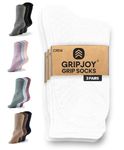 Gripjoy Grip Socks Non Slip Socks for Women Men | Non Skid Hospital Socks – 3 pk