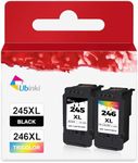 Ubinki 245XL 246XL Combo Pack Compatible for Canon Ink 245 and 246 XL to TR4500 MX490 MG2522 MX492 TR4520 TS3322 TR4522 TS3122 TS3300 MG2522 TS3320 TS3100 Printer Ink Cartridge PG245 CL246 243XL 244XL