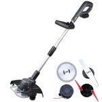 Mellif Cordless String Trimmer for DW 20V MAX Battery(No Battery), 8800RPM Trimmer/Edger/Brush Cutter with 9.4'' Brush Cutter, Electric Mower with Auto Line Feed, Telescopic Shaft, Safety Lock