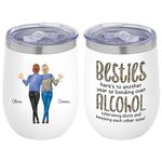 Custom Best Friends Eggshell Cup Gift for Bestie, Stainless Steel Tumbler with Lid Coffee Mug, Personalized Mugs Birthday Christmas Gift for Bestie, BFF, Long Distance Friendship