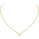 18K Gold Plated Sterling Silver Dot Necklace Round Circle Bead Floating Pendant Necklace for Women