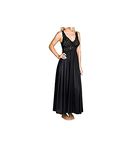 Shadowline Women's Sleepwear Nightgown, Black, Large