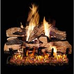 Peterson Real Fyre 20-inch Split Oak Designer Plus Log Set with Vented Natural Gas G45 Burner - Match Light