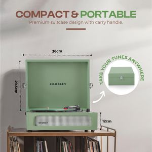 Crosley Voyager Bluetooth Turntable – Sage Green