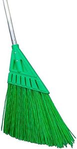 Xifando Courtyard Broom/Heavy-Duty Broom Long-Handled Commercial Broom Angle Broom for Outdoor Courtyard Garage Lobby Mall Market Floor（Grey+Green）