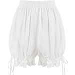 CR ROLECOS Bloomers for Women Teen Girls Ruffled Lace Pumpkin Short Pantaloons Underdress S/M