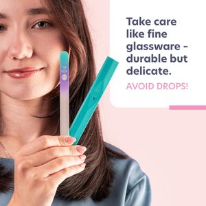 Bona Fide Beauty Czech Glass Nail File – Green Violet, Hardcase