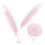 DEARMAMY 1 Set Easter Car Decoration Easter Car Rabbit Bunny Ears Decorations Easter Bunny Car Decoration Car Accessories Pink Rabbit Ears Nose Kit for Truck Vehicle Easter Party Decorations