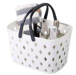 HOMIES, Plastic Organizer Storage Basket with Handles, Shower Caddy Tote Storage Bins for Bathroom, Kitchen, Dorm Room, Bedroom, Multicolor