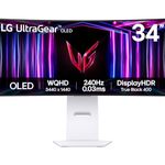 LG Ultragear OLED 34GS95QE-W - 34" Curved Gaming Monitor| White | 21:9 3440 x 1440 / 240Hz / 0.03ms (GtG) / VESA Certified AdaptiveSync/NVIDIA® G-SYNC® Compatible/AMD FreeSync™ Premium Pro