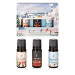 Folkulture Christmas Fragrance Oil, Pack of 3 Christmas Essential Oils Set Scented for Diffusers for Home, Christmas Gifts, Scents - White Woods Cashmere Lavender - (Winter Wonderland)