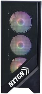 NXTGN Ryzen 5 Gaming PC Desktop PC | Ryzen 5 5500, RTX 3050 6GB, 32GB RAM, 1TB NVMe SSD | Windows 11 Pro | 5G WiFi, Bluetooth | Editing, Trading, Streaming, Office & Gaming Computer