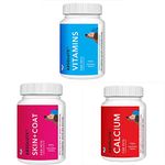 Drools Absolute Vitamin Tablet- Dog Supplement, 110 Pcs & Drools Absolute Skin + Coat Tablet- Dog Supplement, 50 Pcs & Drools Absolute Calcium Tablet- Dog Supplement, 110 Pieces