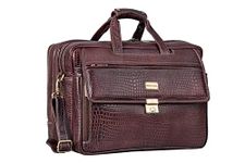 BRAND LEATHER 17 inch Genuine Leather Laptop Messenger Bag with Full Expandable With 360 Days Warranty