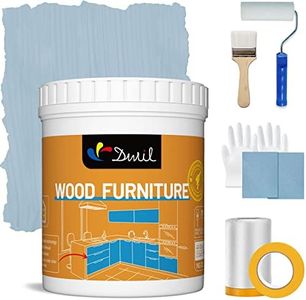 DWIL Acrylic Wood Paint for Furniture - Semi-Gloss Paint Suitable for Wood Surface Renovation, Water-Based All match Paint, Non-Toxic & Odorless, Eco-Friendly & Healthy (32OZ, Light Blue)