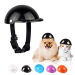 GUGELIVES Pet Dog Helmet Doggie Hardhat for Pets Chihuahua Motorcycles Bike Outdoor Protect Head Sunproof Rainproof Small Medium Large Puppy Helmets Supplies(S, Black)