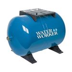 WaterWorker HT-14HB Water Worker Horizontal Pre-Charged Well Tank, 14 Gal, 1 in Mnpt, 100 Psi, Steel, Blue