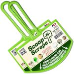 Buddy Tools Scoop-N-Scrape - Efficient Bucket Scoop for 5-Gallon - Lightweight and Durable Curved Bucket Trowel - Made with Heavy-Duty Nylon - Scrapes Clean, No More Shavings - Pack of 2
