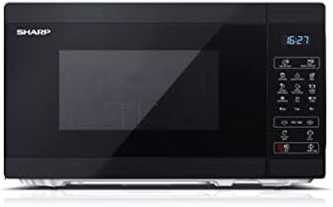 SHARP YC-MG02E-B Mikrowelle mit Grill (800 W, 20 L, 11 Leistungsstufen, Eco-Funktion, Auftaufunktion, Kindersicherung), schwarz
