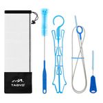 TAGVO Hydration Bladder Cleaning Kit, 5 in 1 Water Bladder Cleaner Set - 3 Brushes, Collapsible Hanger & Carry Pouch, Water Reservoir Cleaning Tools for Hydration Backpack